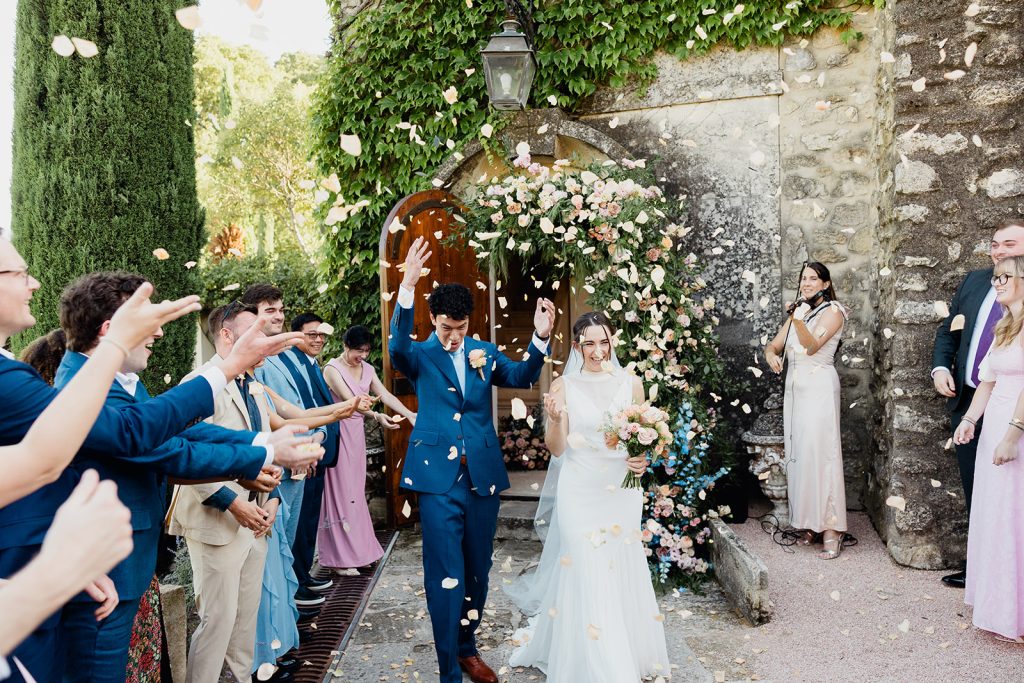 Jet de pétale mariage