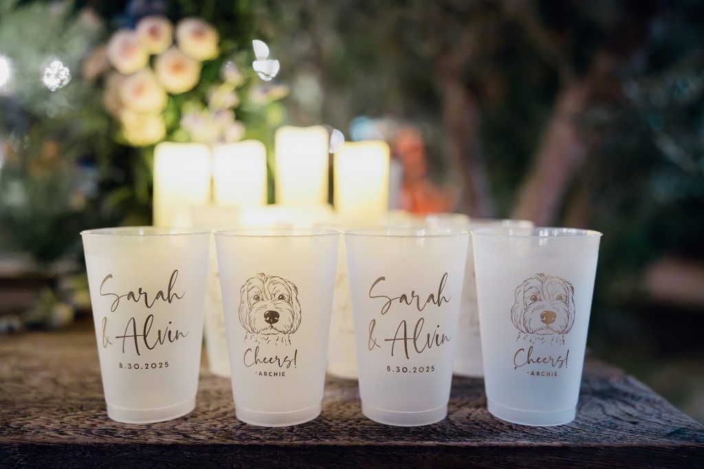 Personalized wedding cups