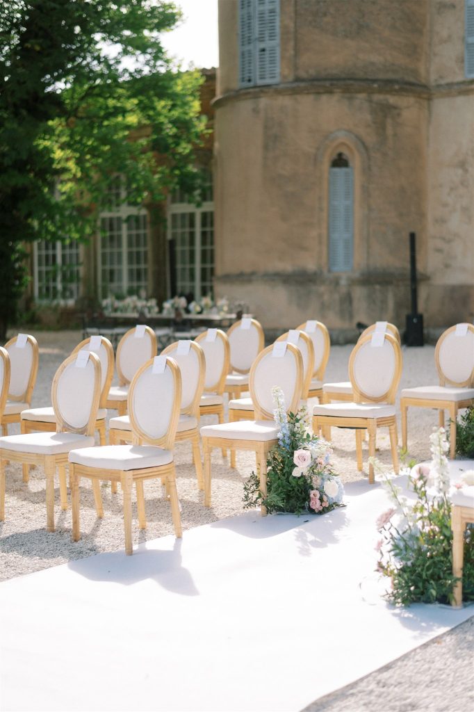 Chaise médaillon mariage
