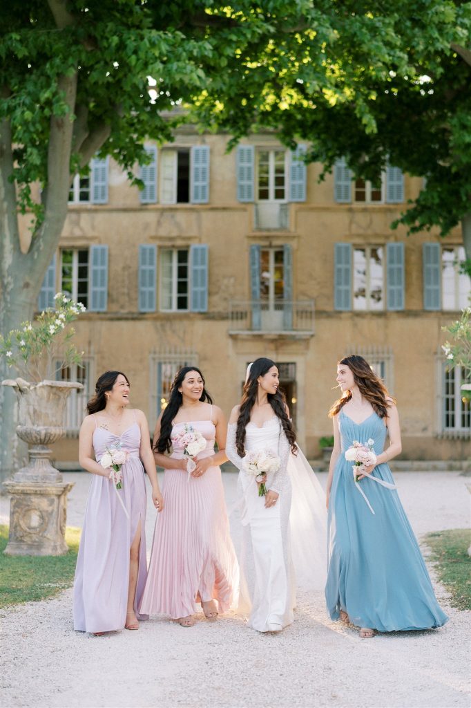 Robe demoiselle d'honneur couleurs pastel