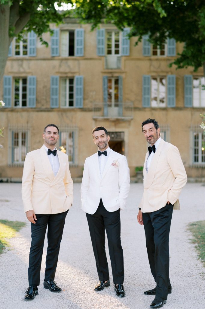 Costume mariage blanc et crème