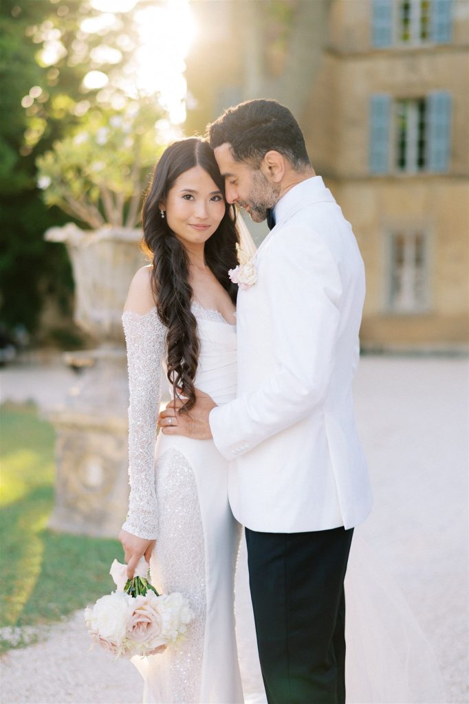 Belle lumière photo de mariage